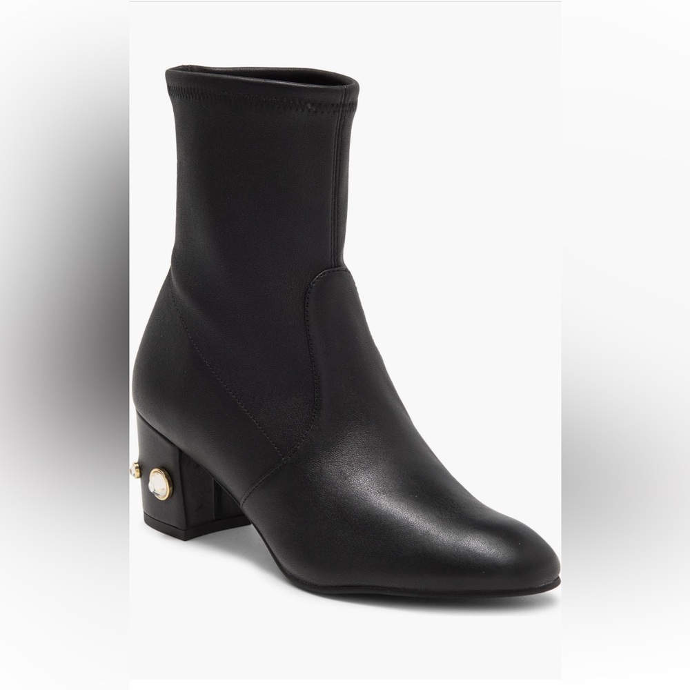 Stuart Weitzman Allshine 60 Leather Bootie in black size 7 NWT - Picture 2 of 13